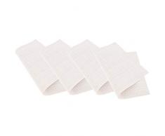 Venilia Set White Tessuto Mix Bianco, Tavola, Vinile, Tovaglietta per Sala da Pranzo, 4 Pezzi, 30 x 450 cm, 59023, 30 x 45 cm