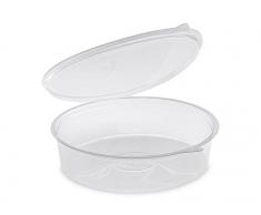 GUILLIN oli1400Â Cartone Scatola Rotonda Fredda a Coperchio Cerniera divisibile, Plastica, Trasparente, 22Â x 22Â x 5,5Â cm