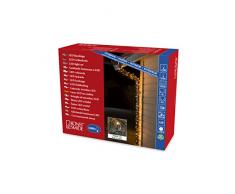 Konstsmide 3648Â âÂ 800/Micro LED catena luminosa, modello satinato/per esterno (IP44)/1000Â bernsteinfarbene diodi/24Â V Trasformatore da esterno/cavo nero