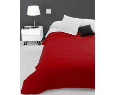 Soleil docre Adele - Copridivano in Policotone, 220 x 240 cm, Colore: Rosso