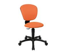 Topstar Sitness Quarter Ball Sedia Girevole per Bambini, Tessuto, Orange, 51 x 41 x 87 cm