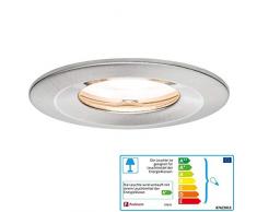 Paulmann 93626 Led Nova Faretto da Incasso Rotondo da Soffitto, 7 W, Gu10, In Ferro Dimmerabile, Ip65, Resistente AllAcqua, da Incasso, In Alluminio, 7 W