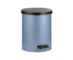 Axentia Piccola pattumiera in Acciaio InoxÂ âÂ Cestino con Inserto Interno in plastica, pattumiera da Bagno, Colori Assortiti, Blu Metallizzato, Argento o Bianco, 12Â Litri