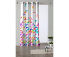 Martina Home Piramide Tenda Occhielli, Tessuto, Multicolore, 280Â x 140Â x 3Â cm
