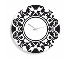 FLEXISTYLE Orologio da Parete Moderno Baroque, Circolare 50cm, Vetro Acrilico, Soggiorno, corridoio, Realizzato in EU