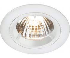 Knightsbridge - Faretto a incasso in alluminio IP20, 230 V/12 V, GU10/MR16 RD1W. bianco