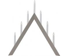 Star - Candelabro da finestra in legno, colore: Bianco/Beige