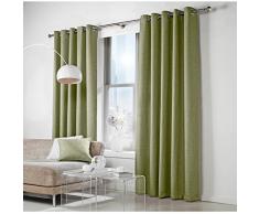 Basket Weave Tende Completamente Allineato con Tessuto Effetto Lino con Ring Top Occhielli