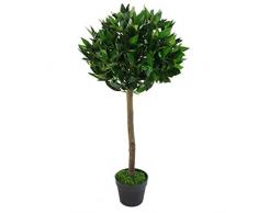 Orchidea artificiale a foglia, Verde, 90cm (3ft)