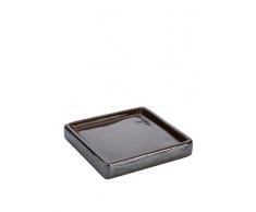 FERIDRAS Cuba Portasapone, Ceramica, Fango, 2x12x12 cm