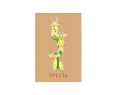 Komar Quadro da Parete ABC Animal I Soggiorno, Camera da Letto, Decorazione, Stampa Artistica Senza Cornice Disponibile in Tre Misure, Multicolore, P036I-30x40