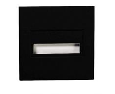 Zamel Ledix - Lampada da parete a LED, in metallo, colore: Nero