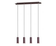 Trio Leuchten 312400424 - Lampadario a sospensione Marley, in metallo, colore: Ruggine 1 x GU10