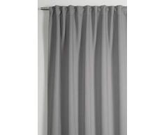 Gardinia Tenda con fettuccia Dimout, Grigio, 140 x 245 cm