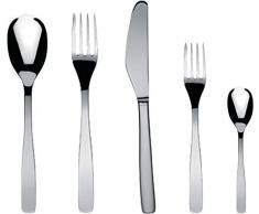 Alessi Monobloc - Set di Posate (Coltello/forchetta/Cucchiaio), Argento