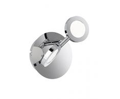 WOFI 4217.02.01.6000Â a +, Spot, Metallo, 4Â Watts faretto da parete 2 punti luce argento