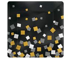 Amscan 541641-8 piatti di carta Sparkling Confetti, multicolore