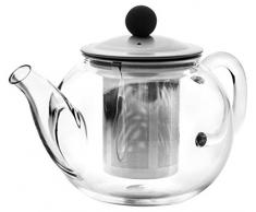 IBILI teiera con Filtro Vetro Chiaro, Vetro, Trasparente, 600 ml