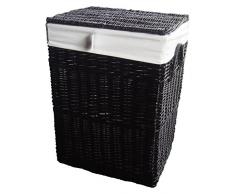 dvier swwk 01swrt della c Cesto della Biancheria, Cestino, Nero, 48Â x 36Â x 62Â cm