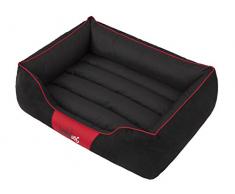 Letto di alta qualit/à per Cani Nero Divano lavabile Ecopelle effetto trapuntata 100 x 75 cm dimensioni esterne L dibea DB00182