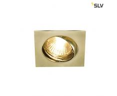 SLV Pika QPAR51 - Lampada da soffitto quadrata per interni, orientabile, max. Lampada da 50 W, in alluminio, 0 W, colore: oro
