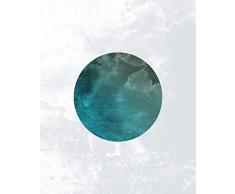 Komar - Quadro da Parete con Immagine di Solum Orbis, per Soggiorno, Camera da Letto, Decorazione, Stampa Artistica, Disponibile in 3 Misure, Blau, Weiß, P095C-40x50