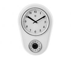 H&H Orologio Parete Cm21Xh31 Arredo E Decorazioni Casa, Bianco, 21x31 cm