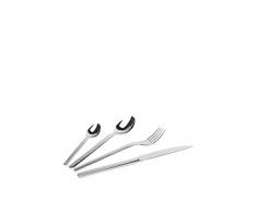 Excelsa Lounge Bar Servizio 24 Posate, Acciaio Inossidabile, Argento