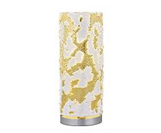 Reality Leuchten Pail Lampada da Tavolo, Oro/Bianco