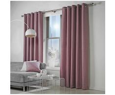 Basket Weave Tende Completamente Allineato con Tessuto Effetto Lino con Ring Top Occhielli