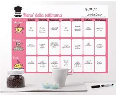 Decoramo Adesivi Murali Planner Scrivibile, PCV, Multicolore, Taglia única