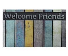 HMT 318.024 Eco Maestro Benvenuti Amici Zerbino di Gomma Multicolori 45 x 75 cm
