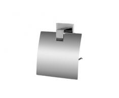Bisk Arktic 01473 - Portarotolo di Carta igienica Cromato con Copertura, 12,5 x 4 x 14,5 cm