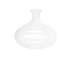 HOME Vaso Vetro Saiato Cm 24,8 16805 Arredo E Decorazioni Casa, Bianco Sabbiato, 24.8 cm