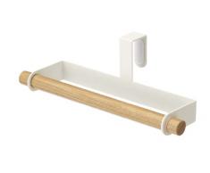 yamazaki Towel Hanger Portarotolo, Legno, Bianco
