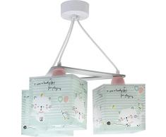 Dalber - Lampada da soffitto E-27, Gatto amorevole , Multicolore, 39 x 39 x 20