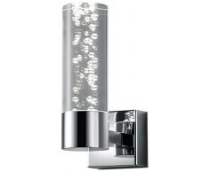 Trio Leuchten Bolsa Trio 282410106 Lampada da Bagno, Cromata, in Acrilico Trasparente con LED Bubbles 3.2 W