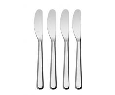 Alessi BG02/37S4 Amici Set Di Quattro Coltelli Per Burro in Acciaio Inossidabile 18/10, Lucido