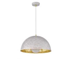 WOFI - Lampadario a sospensione in metallo, 60 W, colore: Grigio