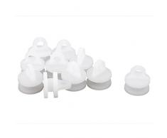 sourcingmapÂ® 10pz plastica finestra Tenda via slitta porta rulli ruote bianco