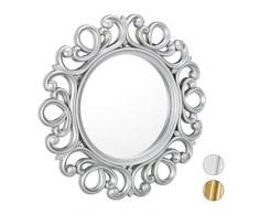 Vetro 45/ x 90/ x 2.5/ cm Kristaled Specchio da Bagno sabbiatura con Luce LED Frontale Argento
