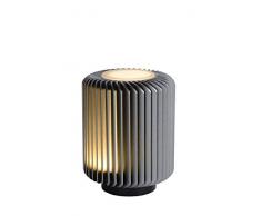 Lucide Turbin - Lampada da tavolo, Alluminio PVC, grigio 5W 230V