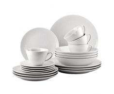 Rosenthal 11770 10430-800001-14430 28519 Rete, Set da 20 Pezzi, Set di 4 Piatti Fondi, 21 cm, 53,34 cm (21)/68,58 (27) cm, Tazza e piattino, 2 Pezzi, Colore: Bianco