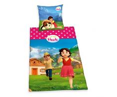 Herding 440254050 - Set di biancheria da letto Heidi, composto da federa di 80 x 80 cm e copripiumino singolo di 135 x 200 cm, in 100% cotone renforce