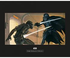 Komar - Dipinto murale Star Wars Classic RMQ Vader Luke Hallway, per cameretta dei Bambini, 3 Dimensioni Disponibili, Multicolore, WB161-50x40