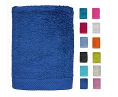 DHestia - Set di Asciugamani da Bagno e Doccia, 100% Cotone, 500 g/m², Colori e Misure Grandi, Colore: Blu, 50 x 100 cm (Confezione da 3)