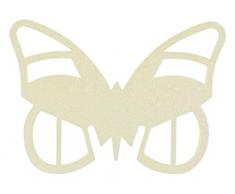 Club Green Paper Farfalla segnaposto, Avorio, 95Â x 75Â mm, Confezione da 10