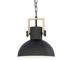 Eglo - Lampadario a sospensione Lampadario a sospensione a 1 luce nero, marrone