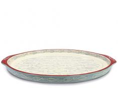 H&H 735943 Egeo Piatto Stoneware, Ovale, 34x24xH2,5cm