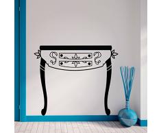 WALPLUS Furniture Sets Tavolo Rimovibile Adesivi da Parete autoadesivi, Nero, 57 x 76 cm